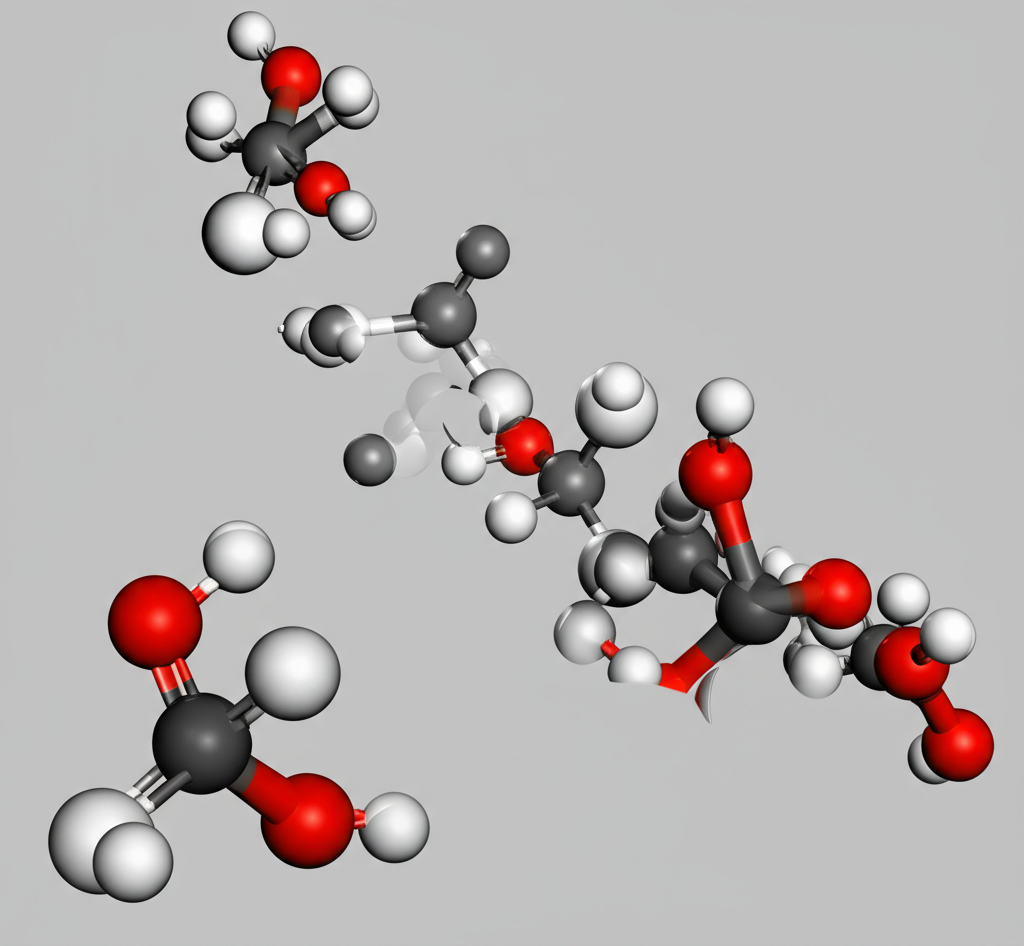 Illustration of how formaldehyde molecules are broken down by removal products