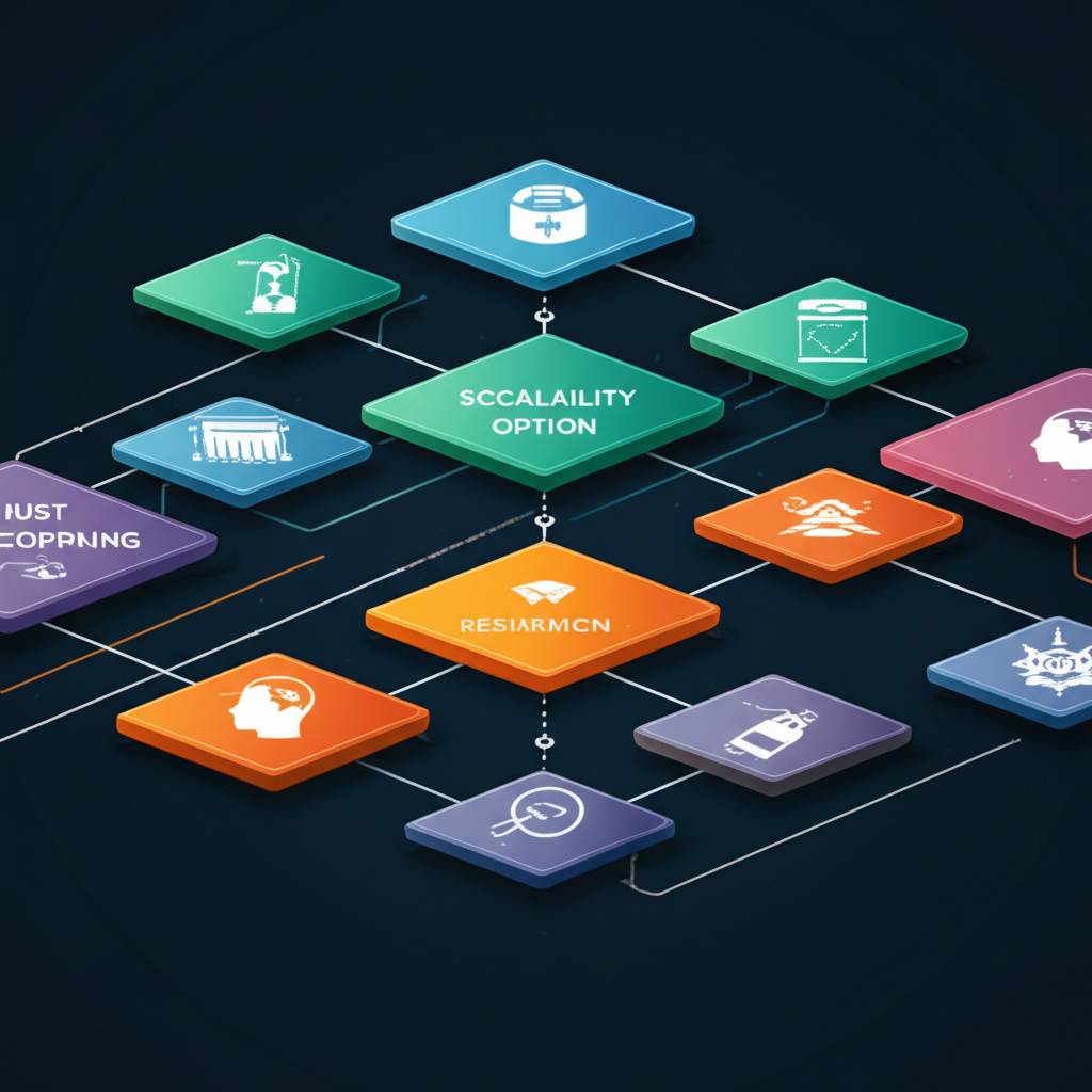 Flowchart of scalability options with step-by-step guide