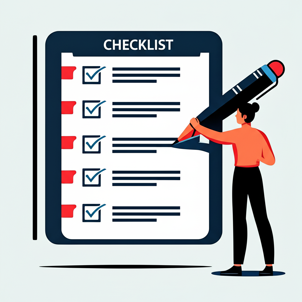 Checklist infographic for selecting a supplier